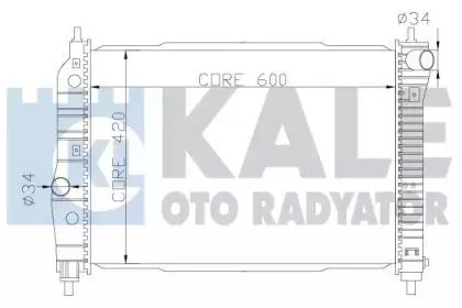 KALE 372300 РАДИАТОР Aveo 05- 1.4 AКПП LRCCHAV05226 ПАЯНЫЙ (KALE)