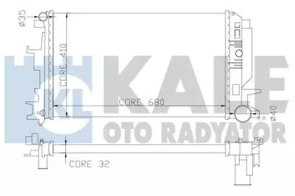 KALE 373900 Радиатор двигателя Mercedes Sprinter 06- MT паяный