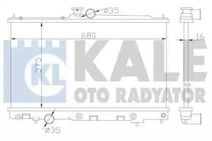 KALE 374000 Радиатор двигателя