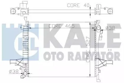 KALE 375200 Радиатор двигателя Volvo XC90 02- AT паяный
