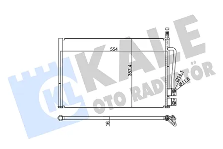 KALE 378800 Радиатор кондиционера Ford Fiesta Fusion all 02>