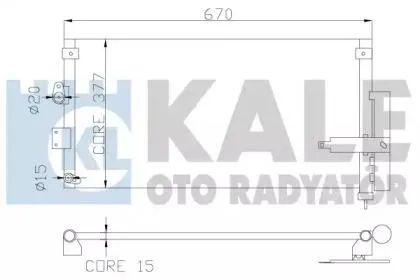 KALE 386900 Радиатор кондиционера Honda Civic 4D 06-