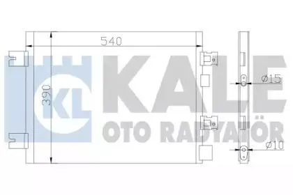 KALE 389300 Радиатор Lada Renault Largus Logan Duster 08- кондиционера