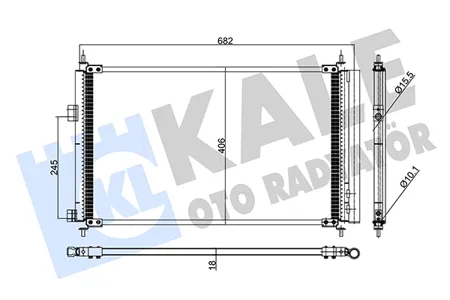 KALE 390000 Конденсер TO RAV-4 06