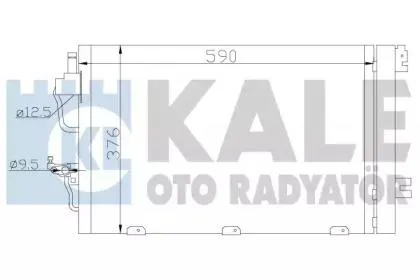 KALE 393400 Радиатор кондиционера Opel Astra H (04-) 1.6i1.8i MA паяный
