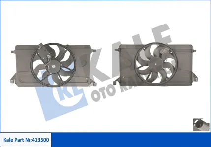 KALE 413500 Вентилятор радиатора Ford Focus II 05- 1.4I1.6I с кожухом и модулем управления