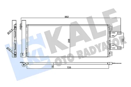 KALE 483300 Радиатор кондиционера psa Boxer , Ducato (250) 06->