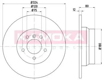 KAMOKA 103187 Диск тормозной