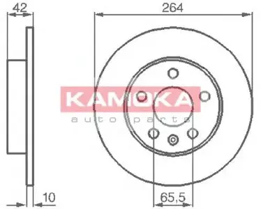 KAMOKA 1032088 Торм.диск задний