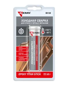 KERRY KR120 KERRY Металлопластилин титанонаполненный ( для стали и черных металлов) (блистер) (0.060L)
