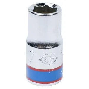 KING TONY 233507M головка торцевая стандартная шестигранная 1/4, 7 мм