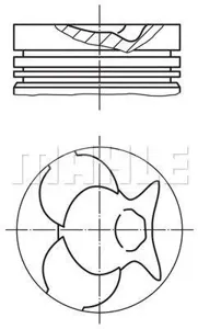 KNECHT/MAHLE 0013300 Поршень