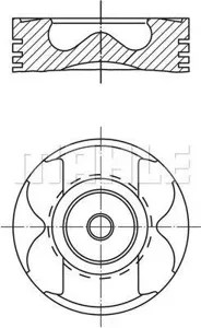 KNECHT/MAHLE 0052300 поршень d83x2x2x2 std MB W203,W204,W211 3.0CDi OM642 04-> (4-6 цил.)
