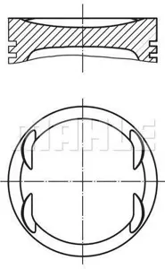 KNECHT/MAHLE 0116902 Поршень dm.79.00x1.2x1.5x2.5 +0.50 Цена за 1 шт