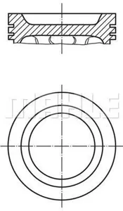 KNECHT/MAHLE 0121502 Поршень dm.86.00x1.2x1.5x2.5 +0.50 Цена за 1 шт