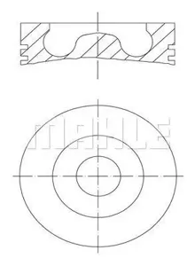 KNECHT/MAHLE 0160702 поршень d86.5 Ford Transit Mondeo 2.2