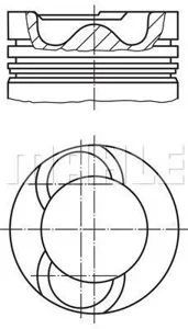 KNECHT/MAHLE 0281902 Поршень dm.81.01x2.5x2.0x3.0 +0.50 Цена за 1 шт