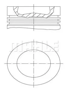 KNECHT/MAHLE 028PI00100000 Поршень dm.81.01x1.75x2.0x3.0 std Цена за 1 шт.