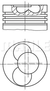 KNECHT/MAHLE 0304102 Поршень, комплект
