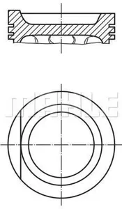 KNECHT/MAHLE 0339701 Поршень dm.82.50x1.2x1.5x2.0 +0.50 Цена за 1 шт