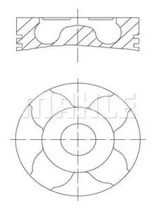 KNECHT/MAHLE 2293300 поршень d126 R6 MAN TGATGX D2676 LF01-05LF11-16LOH01-04LOH10