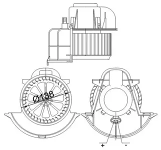KNECHT/MAHLE AB113000S Мотор отопителя VW Touareg Amarok 2.0-3.0 TDI3.2-6.0