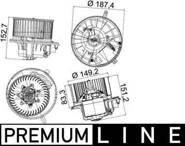 KNECHT/MAHLE AB149000P Вентилятор салона