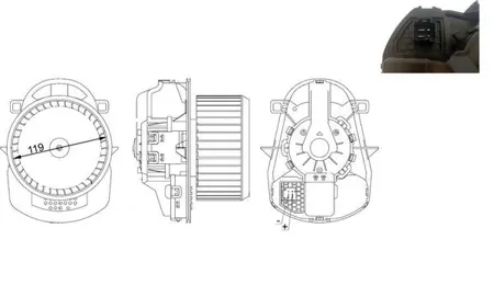 KNECHT/MAHLE AB258000S Вентилятор салона