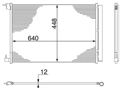 KNECHT/MAHLE AC412000S Конденсатор кондиционера