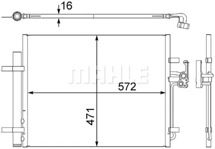 KNECHT/MAHLE AC441000S Радиатор кондиционера кондиционера