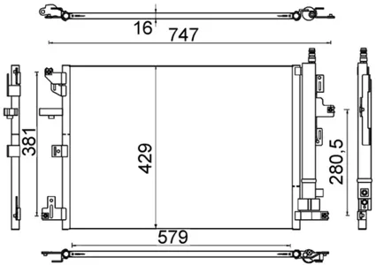 KNECHT/MAHLE AC635000S Конденсатор кондиционера