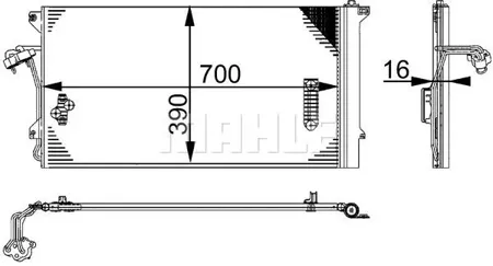 KNECHT/MAHLE AC659000S Конденсатор кондиционера