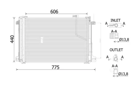 KNECHT/MAHLE AC786000S Конденсатор кондиционера