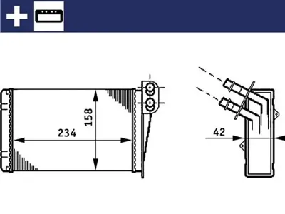 KNECHT/MAHLE AH73000S Радиатор отопителя