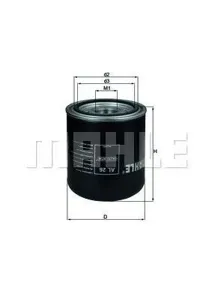 KNECHT/MAHLE AL26 картридж осушителя M39x1.5 LH 165mm RVI Midlum, Volvo FEFL