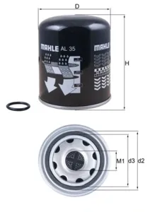 KNECHT/MAHLE AL35 Патрон осушителя воздуха, пневматическая система