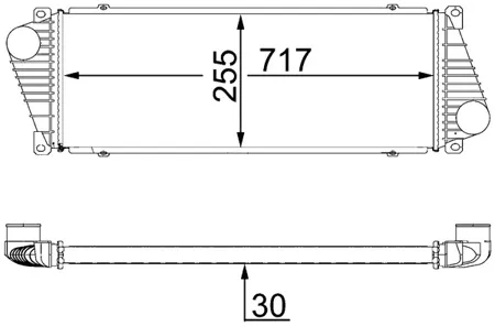 KNECHT/MAHLE CI18000S Интеркулер Mercedes Sprinter VW Crafter 2.2-2.8D 06-