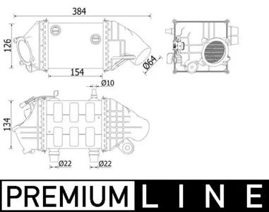 KNECHT/MAHLE CI226000P Интеркулер BMW 5(F10) 10-