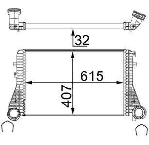 KNECHT/MAHLE CI83000S Интеркулер VAG A3 Octavia G5 Passat 1.8T-2.0T1.9TD2.0TD 03-05-
