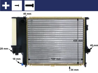 KNECHT/MAHLE CR243000S Радиатор охлаждающей жидкости
