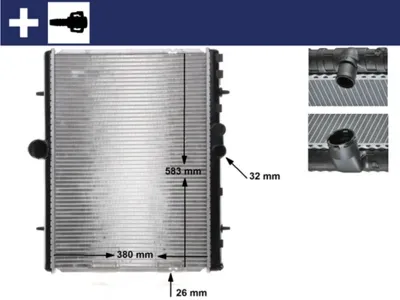 KNECHT/MAHLE CR889000S Радиатор охлаждающей жидкости