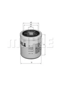 KNECHT/MAHLE HC113 Фильтр масляный КПП Scania GR801.GRS890890R