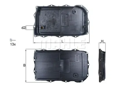 KNECHT/MAHLE HX184KIT Масляный поддон АКПП с фильтром
