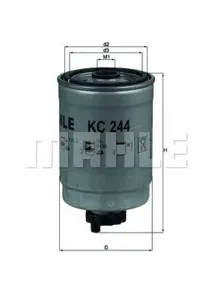 KNECHT/MAHLE KC244 Фильтр топливный Cadillac BLS 1.9D 06>, Saab 9-39-5 1.9TID 04>