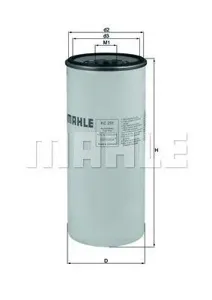 KNECHT/MAHLE KC251 Фильтр топливный H260.5 D108 d93M32x1.5 Volvo FHFM916 Series II 01>,RVI premeium 00>