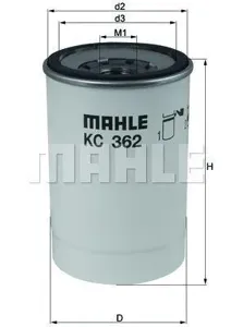 KNECHT/MAHLE KC362D Фильтр топливный