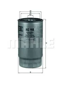 KNECHT/MAHLE KC98 Фильтр топливный BMW E36E34E38E39 1.7TDs-3.0D 91>