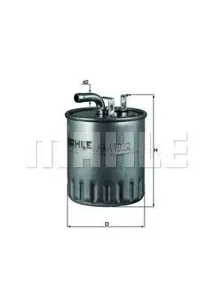 KNECHT/MAHLE KL1002 Фильтр топливный Mercedes Vito , Sprinter CDI (без дренажного отверстия)