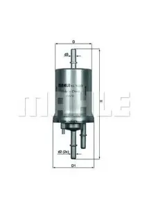 KNECHT/MAHLE KL1563 Фильтр топливный Audi A3, Seat Altea Ibiza Toledo , VW Golf V Touran Jetta 1.41.63.2 03>