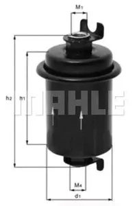 KNECHT/MAHLE KL185 Фильтр топливный Honda Accord Civic CR-VHR-V 1.4-2.2 &16V 94>